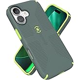Speck CANDYSHELL Grip +MS Case for iPhone 17 - NEO DRAB/Glow Green | Slim Protective Grip | Drop Protection | MagSafe Compatible