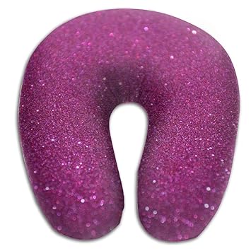 Amazon Com Pink Glitter Design Super U Type Pillow Neck Pillow