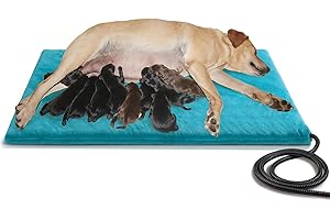 JLSAME Pet Heating Pad, Outdoor Indoor Electric Heated Pad for Dog & Cat, Warm Heated Mat Waterproof Heated Dog Cat Bed with Chew Resistant Cord, Comfortable Heater Blanket for Puppy and Kitten (24" x 36")