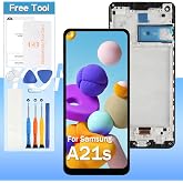 Yondista for Samsung Galaxy A21s LCD Display SM-A217F SM-A217F/DS SM-A217M SM-A217M/DS SM-A217N Screen Replacement Touch Digitizer Assembly(Black with Frame)