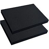 2 PCS Polyurethane Foam Sheets 16 x 12 x 1.5 Inch, Foam Inserts for Cases,Black Cuttable Polyurethane Foam Pad for Packing, Cushioning, Toolbox, Game Box, Storage, Crafts