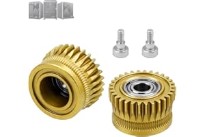 k1 Max Extruder Upgrade xirbbo 2Pcs Motor Extruder Gears k1 Max All Metal Filament Drive Extruder Gears for Creality K1 / K1 Max / K1C Nickel Plated Hardened Steel Plating 3D Printer Accessories Parts