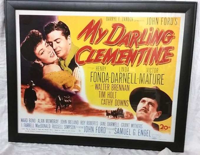 My Darling Clementine Framed Poster Print Henry Fonda Linda Darnell Victor Mature At Amazon S Entertainment Collectibles Store