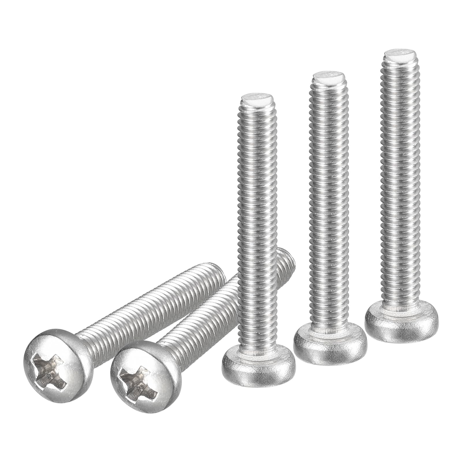 DTGN M3x20mm Pan Head Machine Screws, 60Pcs 304 Stainless Steel, Phillips Drive, Metric Coarse Full Thread, Bright Finish, Screws Bolts Kit — image 1