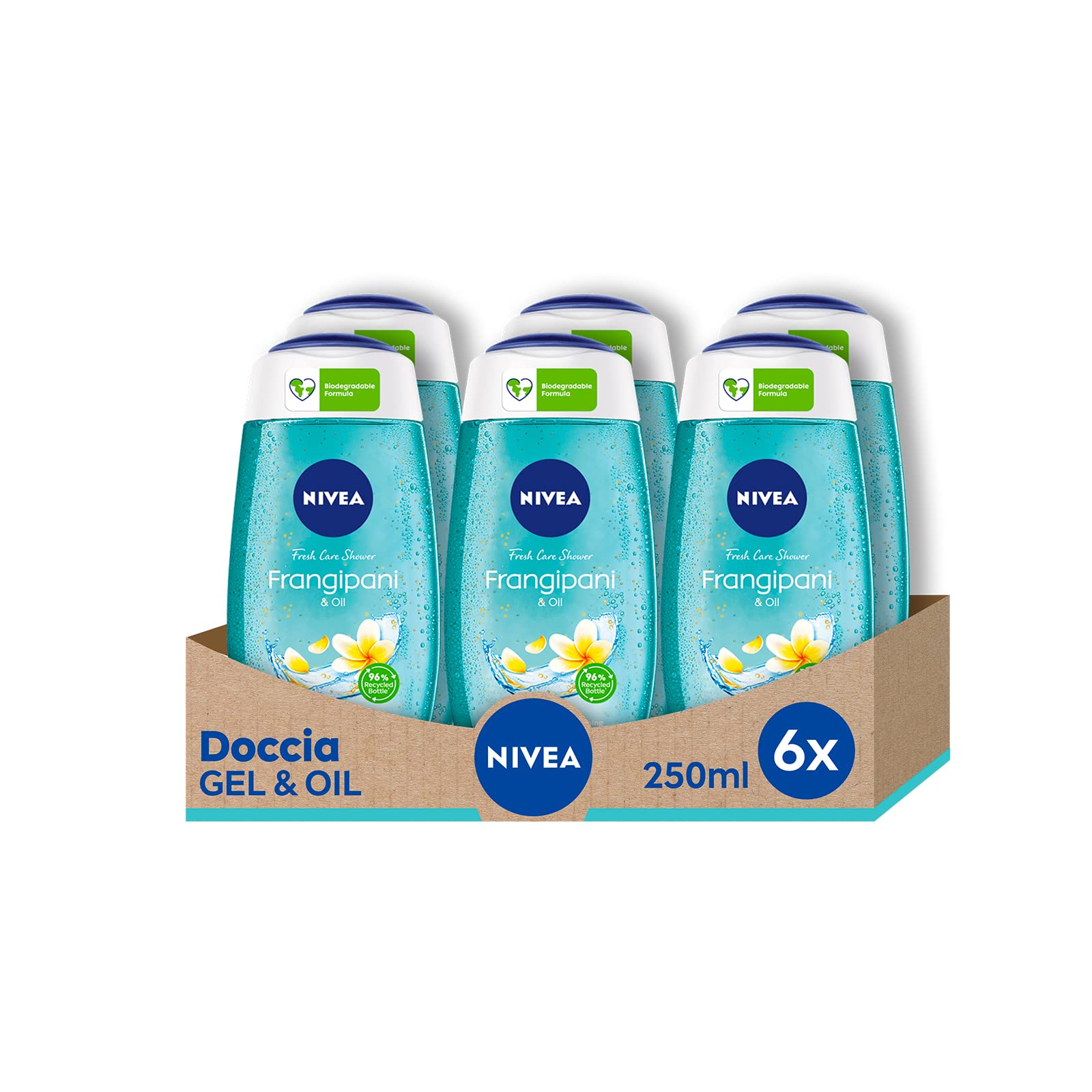 Nivea Shower, 6 Packs of 250 ml