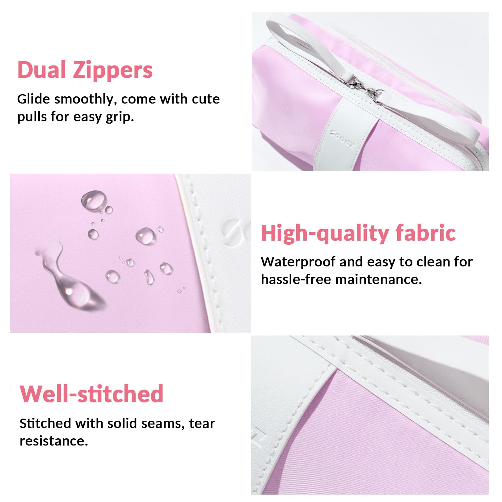Sooez Big Capacity Pencil Case, Extra Large Pencil Pouch with Zipper Pocket, Wide Opening Pencil Bag, Portable Stationery Organizer, Cute Aesthetic School Office Supplies for Teens Girls Adults, Pink