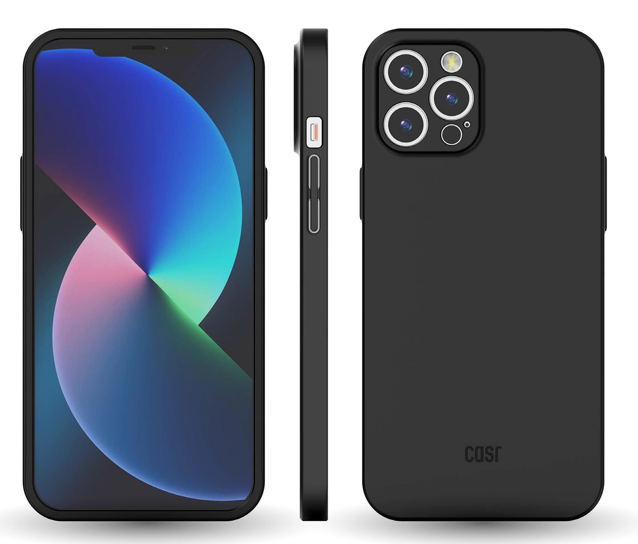 CASR iPhone 13 Pro Max Dual 360 Degree Protective Cases with Built-in Screen Protector Black