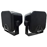 4 Inches Heavy Duty Waterproof Boat Marine Box Outdoor Speakers Surface Mounted for Skid Steer ATV UTV RZR Golf Cart Tractor Powersports Boat Truck Jeep