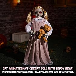 Halloween Animatronics 36inch Doll, 3ft Animated