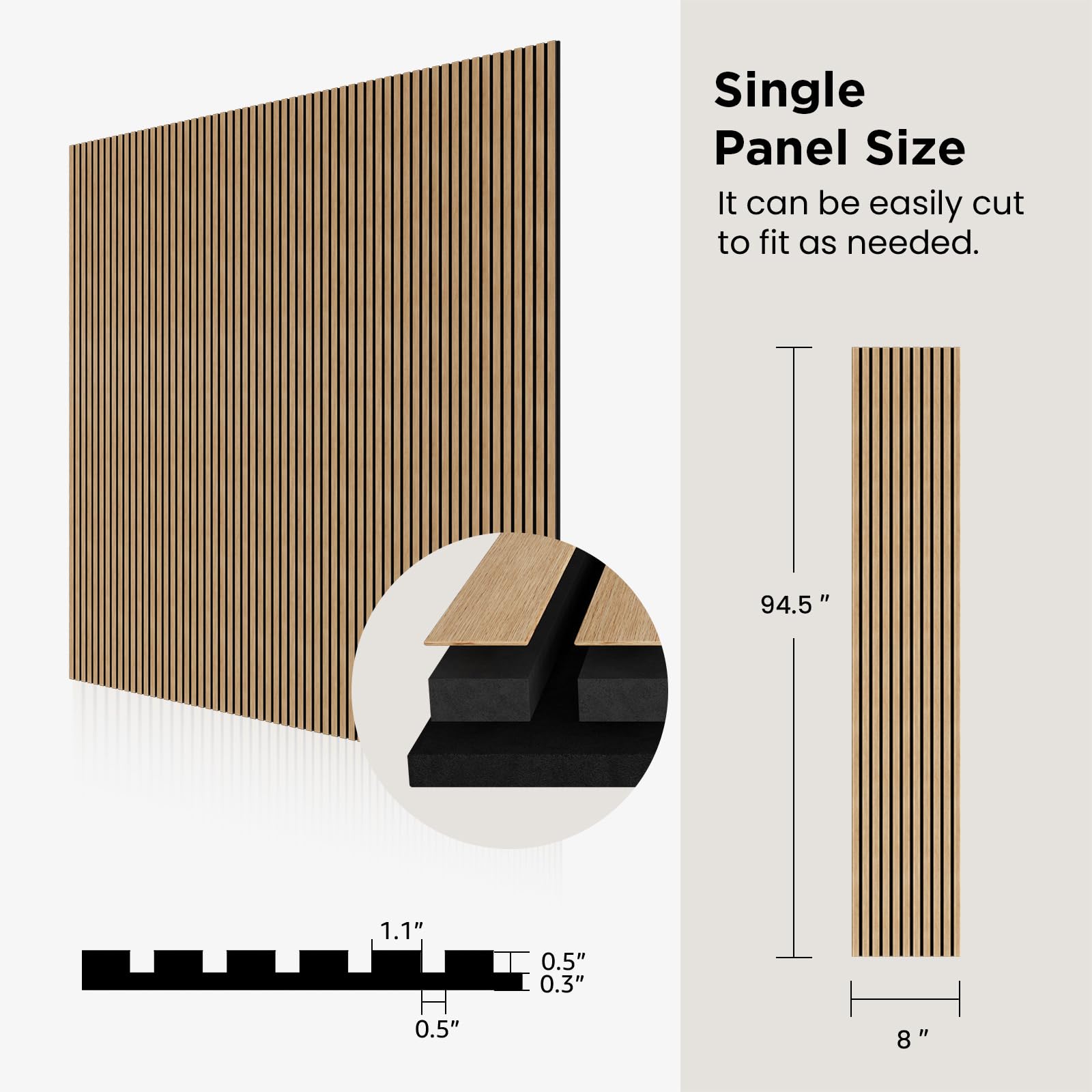 Mua SOCBAZZAR Two Wood Slat Acoustic Panels for Wall and Ceiling, 3D ...