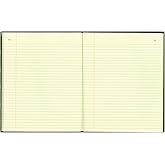 NATIONAL Brand Texhide Series Record Book, 10.375 x 8.375" Black, 150 Pages (56211), Black/Burgundy