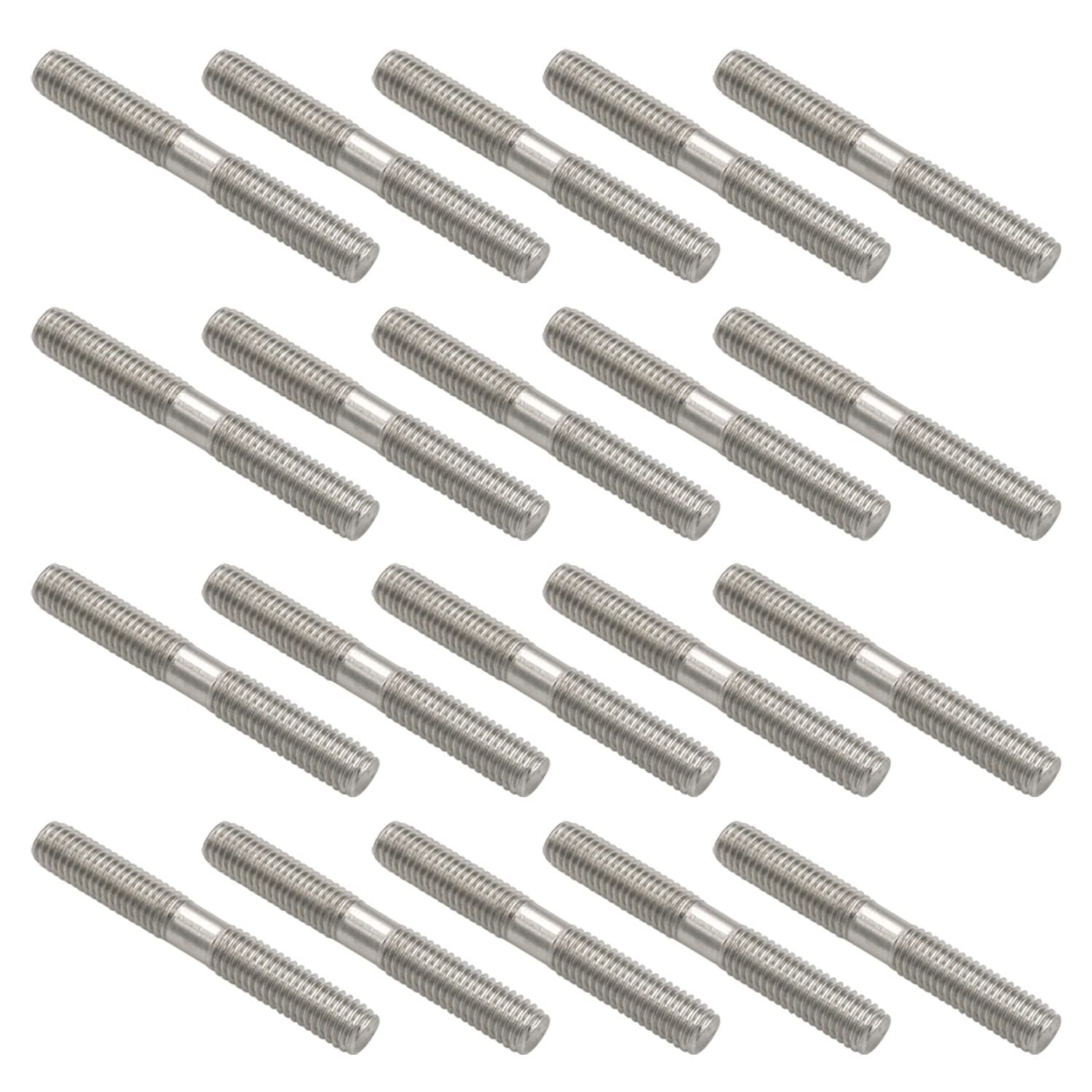 20 Pieces Stainless Steel Double End Threaded Stud