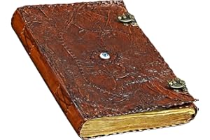 SH SHIFAA HANDICRAFT Hocus Pocus Book of Spells Hocus Pocus Spell Book Prop Hocus Pocus Halloween Decorations Decor Leather Journal Writing Book of Shadow Hocus Pocus Gifts for Men and Women (13X10)