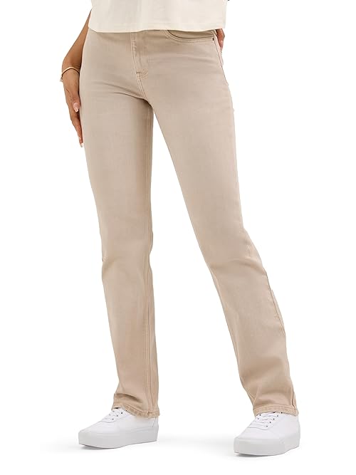 Wrangler Women's High Rise True Straight Fit Jeans, Athena, 0-32