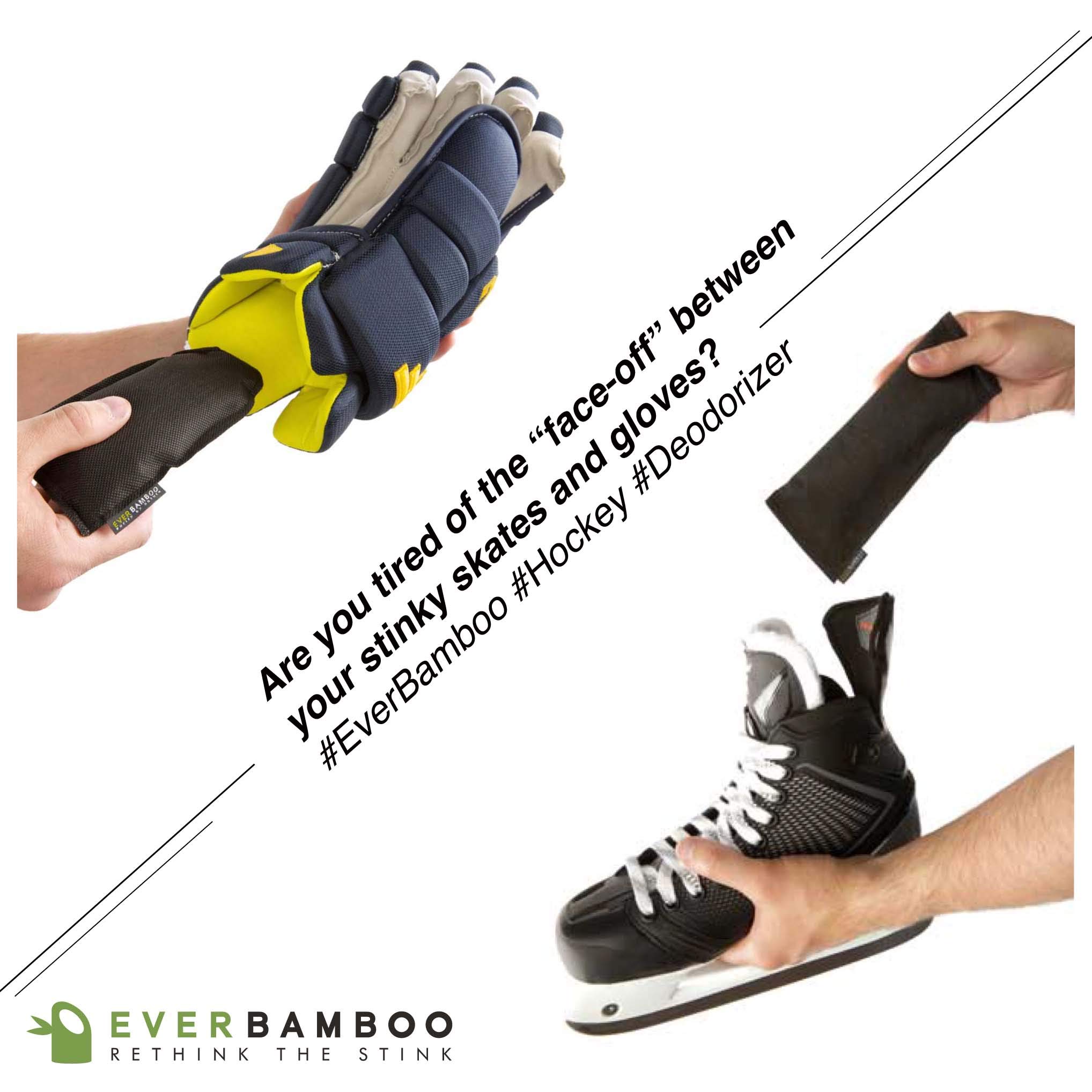 Ever Bamboo Hockey Gear Deodorizer Bag Set w/Bamboo Charcoal (4 x 50 g, 4-Pack)