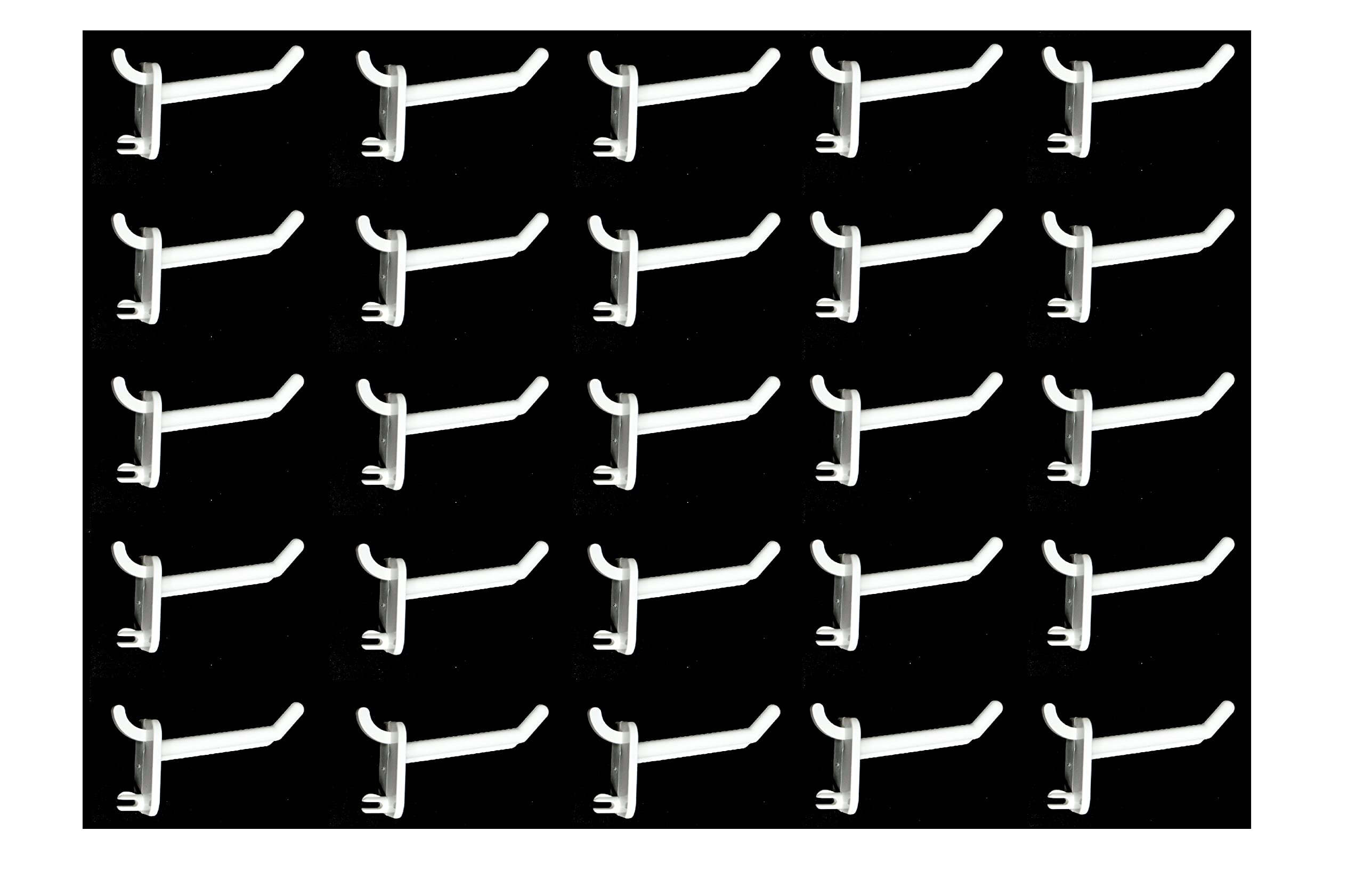 thumbnail image 2 of JSP Manufacturing Black Plastic Pegboard Hooks – 2, 4, Or 6 Inch – 25 Or 50 Pack For Garage, Tools, Storage, Crafts 2 of 3