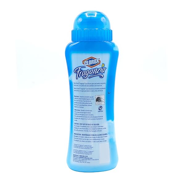 CLOROX FRAGANZIA LAUNDRY SCENT BOOSTER CRYSTALS IN MORNING SKY SCENT – SCENTED IN-WASH FRESHENER BEADS FOR FRESH, CLEAN, GREAT SMELLING CLOTHES AND LINENS, 18 OZ – 2 PACK