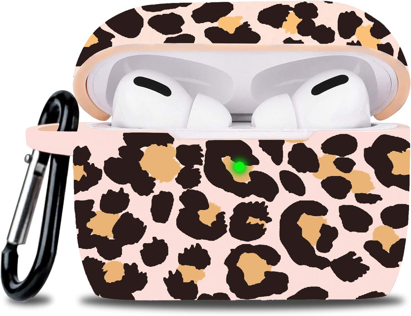 Airpod Pro Case Soft Silicone - LitoDream Case Cover Flexible Skin for Apple AirPods Pro Charging Case Cute Women Girls Protective Skin with Keychain - Leopard