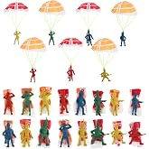 Manmel 40PCS Parachute Toy, Outdoor Flying Toy for Kids 3 4 5 6 7 8 9, Mini Paratroopers Army Parachute Flying Throwing Outside Toys for Boys, Girls, Party Favors, Goodie Bag Stuffers