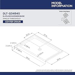DreamLine SlimLine 34 in. D x 54 in. W x 2 3/4