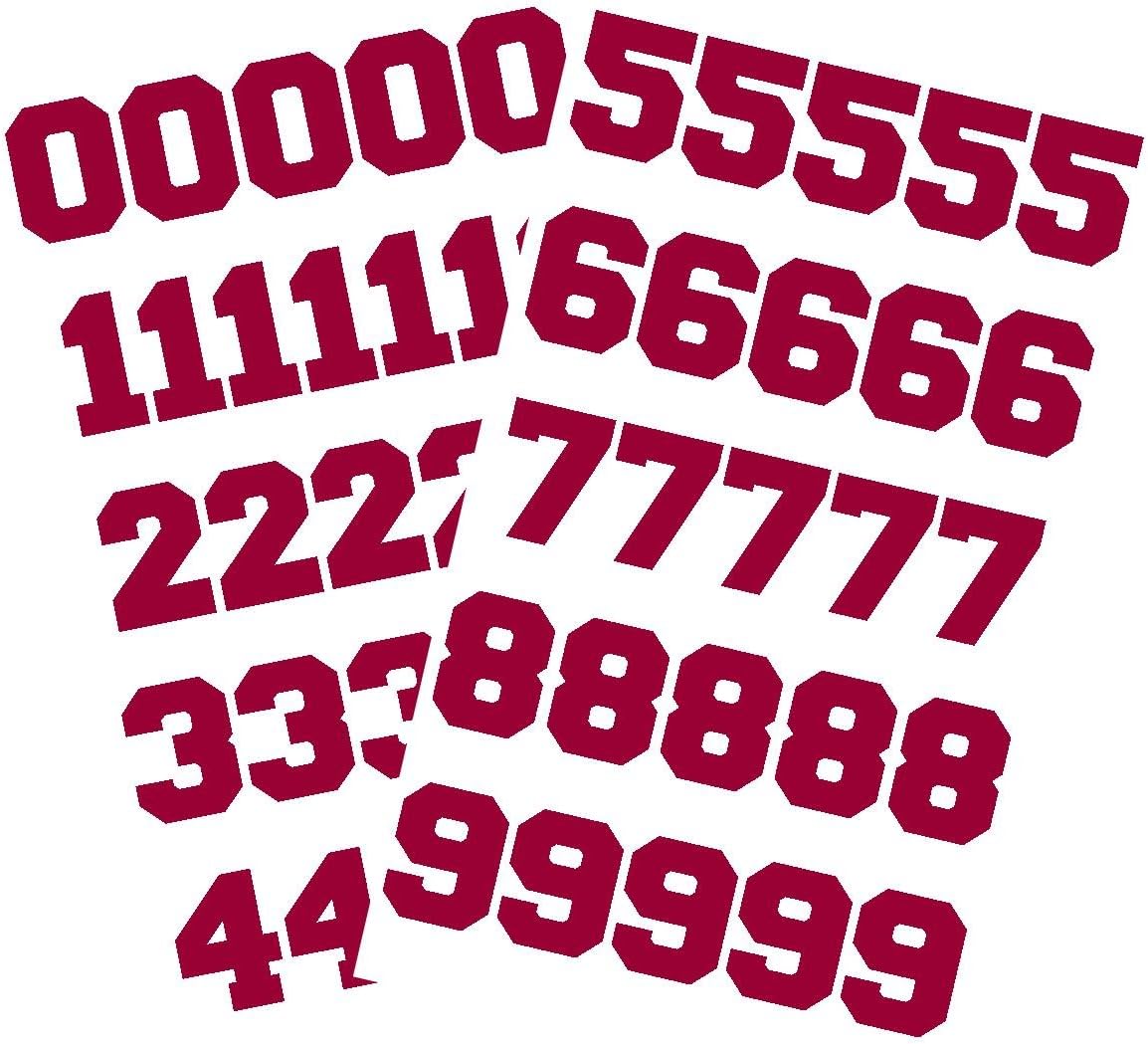 Chalkallaboutit Sports Helmet Numbers 1" Baseball, Hockey, Football and Lacrosse