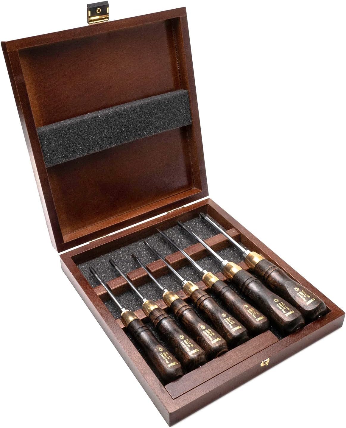 Narex Screwdriver Set in Wooden Box, Set of 7 pcs (Slotted/Phillips/Pozidriv)