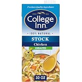 COLLEGE INN Unsalted Chicken Stock, 32 oz Carton
