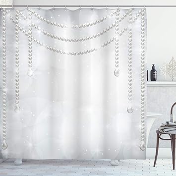 Amazon Com Pearls Decor Shower Curtain By Ambesonne Decorative