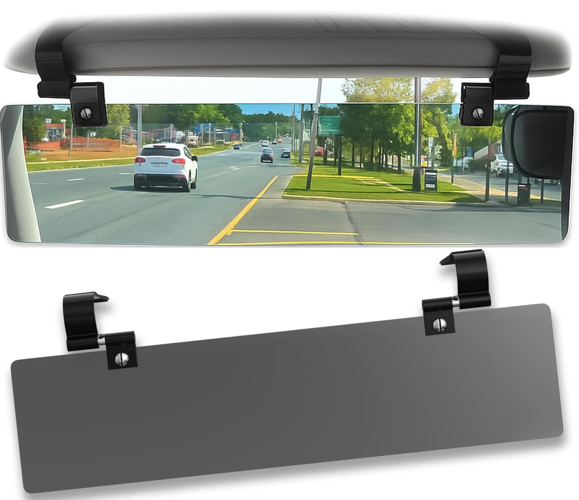 Photo 1 of Glare Guard Polarized Car Visor Extender Sun Blocker, Anti-Glare Windshield Shield for Cars/SUV, Sun Visor Extension Blocks UV, USA Visors Extender Attachment for Car Visor, Sunvisors Shade for Cars