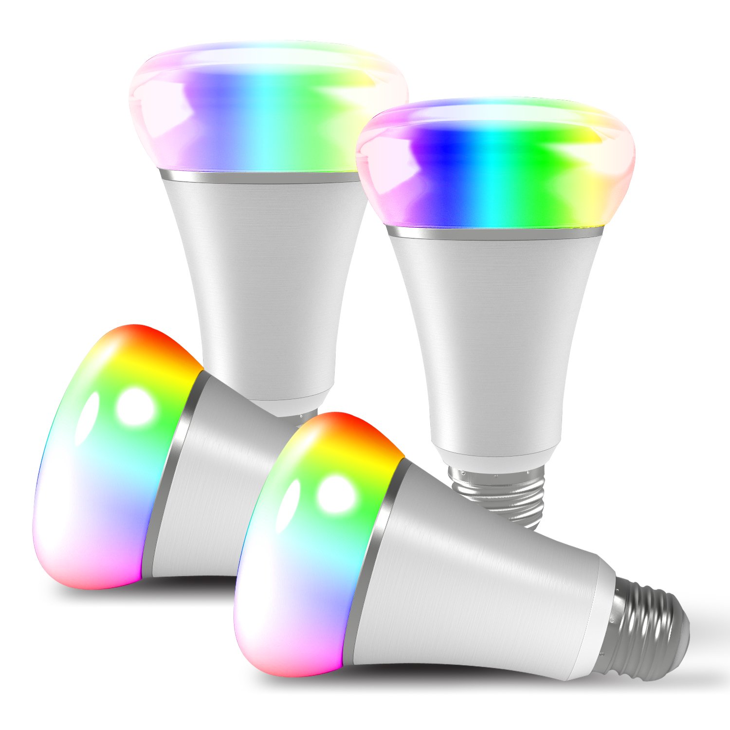 アウトレット送料無料 Aitechhomeスマートlight Multicolor Works With Amazon Alexaおよびその他の アシスタント調光機能付きマルチカラーディスコライト Wake Upライト Sleepingナイトライトスマートフォンcontrolled Noハブ必要な 4 Packs B07cp7gbx5 4