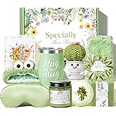 PrecisEdge Birthday Gifts for Women 11 Pcs Self Care Baskets for Women, Christmas Thinking of You Friendship Gift Box, Candles and Bath Shower Sets for Mom Grandma Sister Friends (Sage Green)