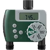 Orbit Programmable Digital Hose Watering Timer, 2 Outlet - 58910 | Battery Powered with LCD Screen, Built-in Rain Delay, Water-Resistant Design for Reliable Garden Watering