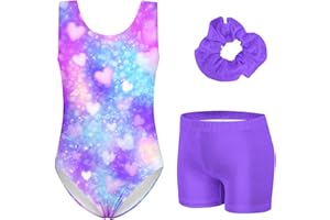 ACOCOPY Girls Gymnastics Leotards Sparkly Dance Unitards for Girls 4-11 Years