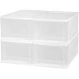 Amazon.com: IRIS USA SD-52 WHITE/CLR 2PK IRIS 51 Quart Stacking Drawer ...