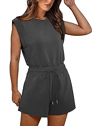 OFEEFAN Rompers for Women 2025 Cap Sleeve Athletic