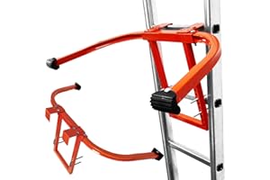 MISSIPPIBASE Ladder Stabilizer, Heavy Duty Steel Ladder Roof Hook Ladder Stabilizer for Roof Gutter/Wall Extension Accessories, Secure and Stable Ladder Standoff Arms with Anti-Slip Rubber Feet