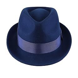 Home Prefer Men's Wool Felt Winter Hat Short Brim