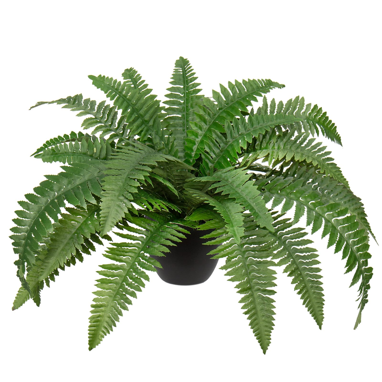 Photo 1 of Fake Fern Potted Plant Artificial Boston Ferns in Pot 35 Leaves for Outdoors & Indoor Faux Fern Bush Plant 20inch for Patio Garden Farmhouse Windowsill Office Living Room Decoration Home Decor