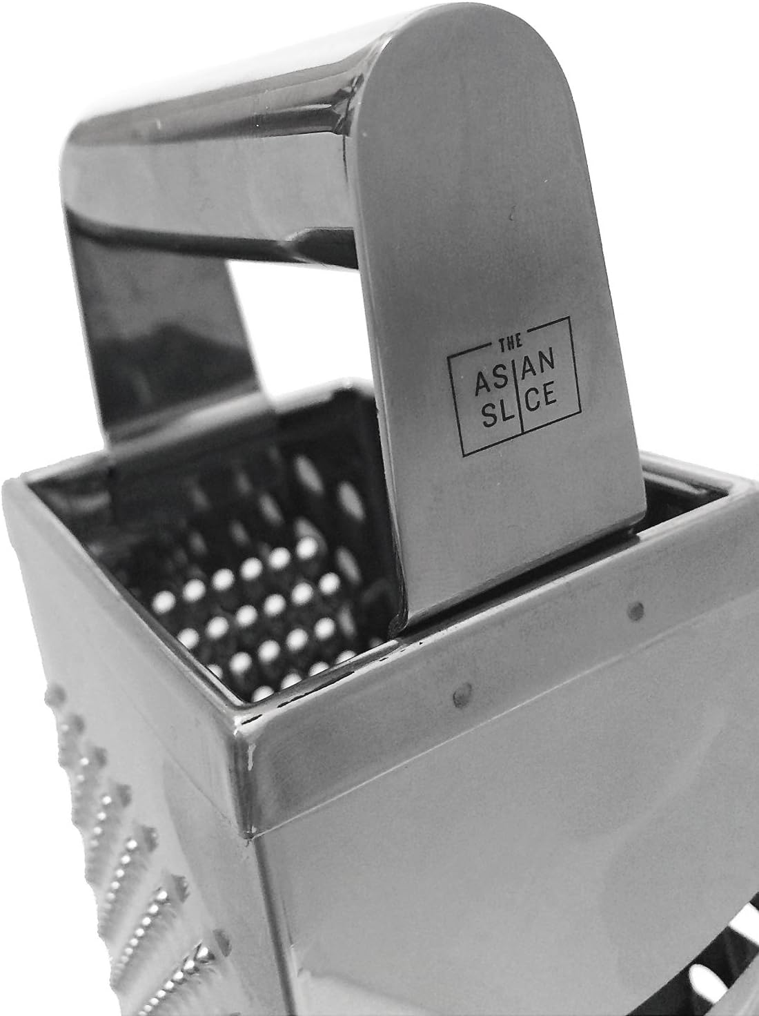 Box Grater Zester by The Asian Slice with SUPER STRONG Stainless Steel Handle + Sharp Large Slicer for Vegetables …