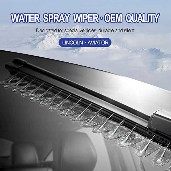 EMITHSUN® 26″+21″+11″ SPRAYER WIPER BLADES AUTOMOTIVE FRONT REAR WINDSHIELD WIPERS REPLACEMENT FOR LINCOLN AVIATOR 2020-2023,NOT HEATED EASY DIY INSTALL (SET OF 3)