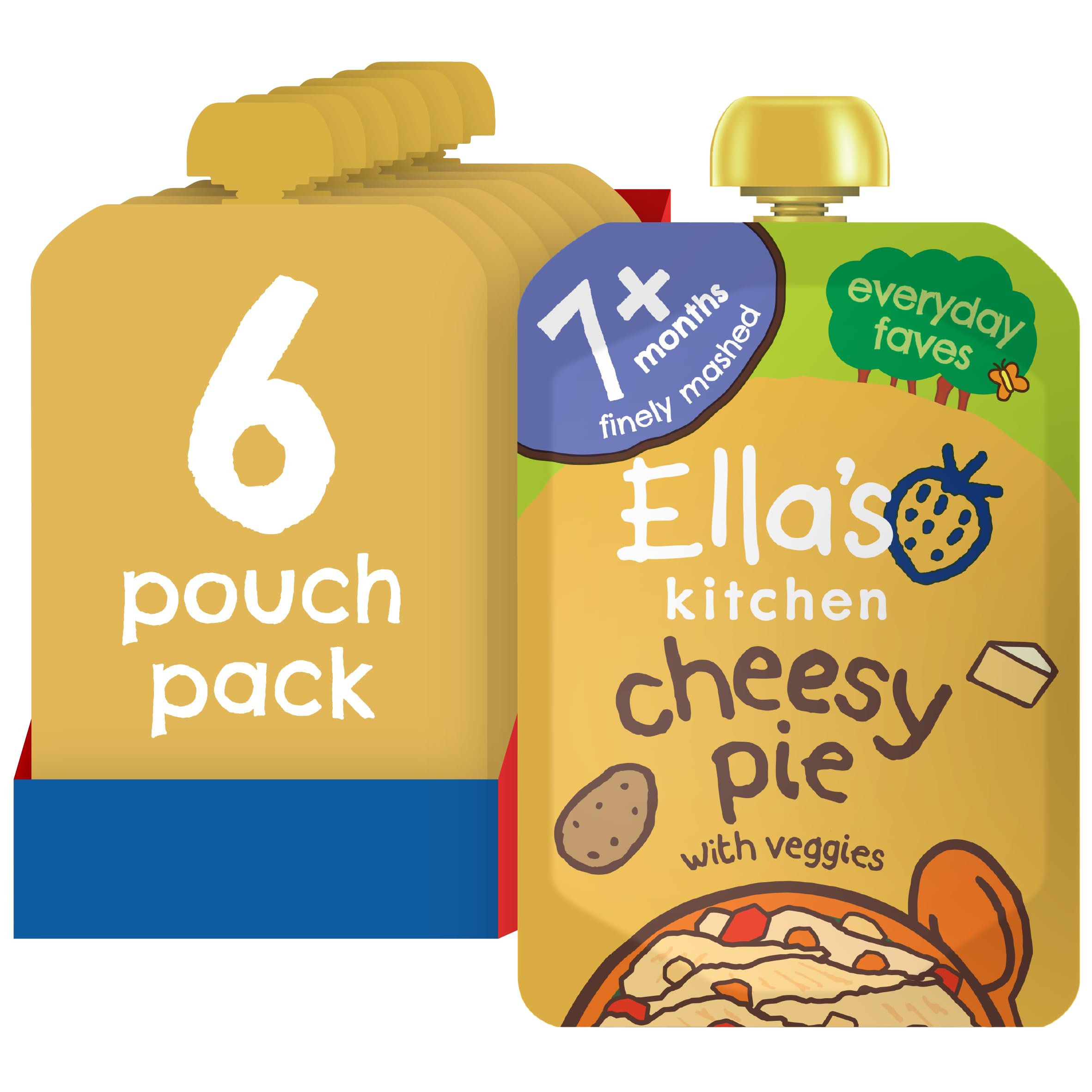 Ella's Kitchen Stage 2 from 7 Months Organic Cheese Pie 130 g (Pack of 6)