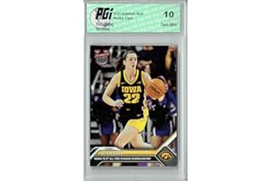 SPORTS MEMORABILIA Caitlin Clark 2023-24 Bowman University Now #41 Moves to #2 Rookie Card PGI 10 - Unsigned College Cards