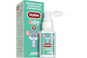 NAVEH PHARMA® Dry Ears Baby | Swimmers Ear Drops Spray | Ear Drying Drops for Little Swimmers | Remove Water Trapped in Ears in Seconds | Prevent Hearing Loss (1 Fl Oz)