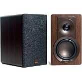DALI KUPID Premium Compact Passive Hi-Fi Bookshelf Speakers, 2-Way Design with 4.5" Woofer &amp; 1" Tweeter, Includes Wall Mount (Pair) (Dark Walnut)