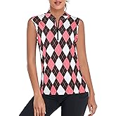 Misyula Womens Golf Shirts 1/4 Zip Sun Protection Quick Dry Tennis Running Athletic Workout Tops