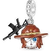 GNOCE Walking Dead Carl Grimes Pendant Dangle Charm for Women, S925 Sterling Silver Dangle Charms for Women Wife, Valentine‘s Day, Halloween Jewelry
