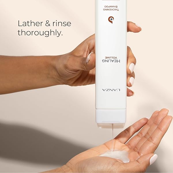 L’ANZA HEALING VOLUME THICKENING SHAMPOO, BOOSTS SHINE, VOLUME, AND THICKNESS FOR FINE AND FLAT HAIR, RICH WITH BAMBOO BODIFYING COMPLEX AND KERATIN (10.1 FL OZ)