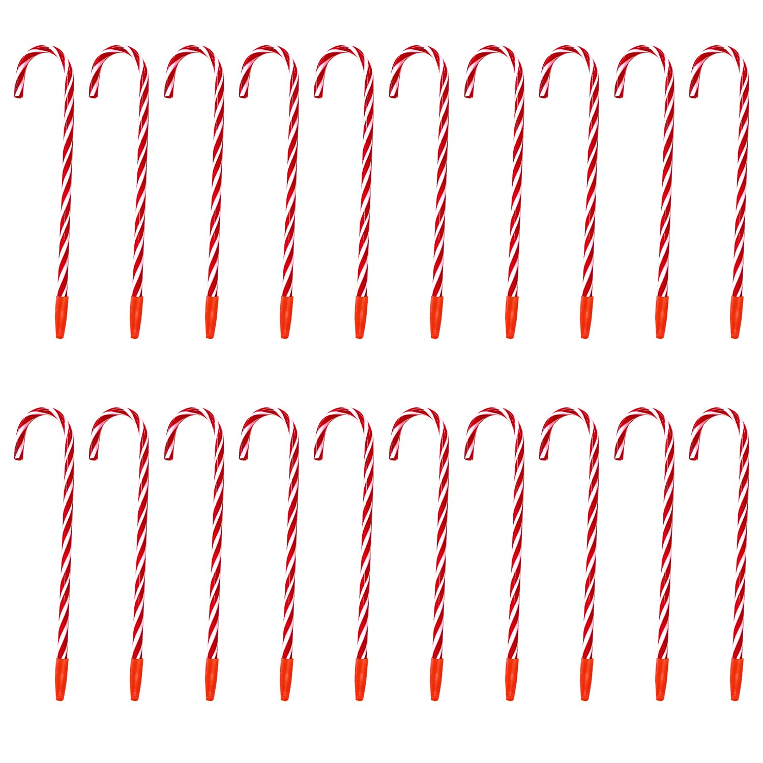 BORFUE Candy Cane Pens Christmas Stripes Cane Ballpoint Pen Christmas Snowman Pen Candy Cane Lights Christmas Pens for Christmas Party Home School (20)