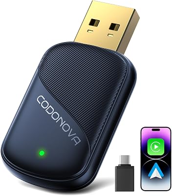 Mini CarPlay Wireless e Android Auto per Navigazione GPS Auto, Blu