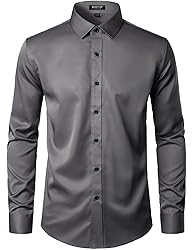 JEMITOP Men's Stretch Wrinkle Free Dress Shirts